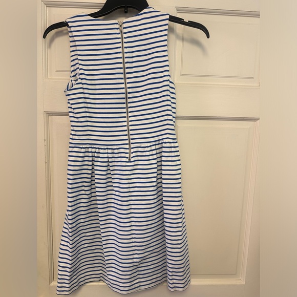 J.Crew Blue & White Stripe Zip Ponte Dress with Pockets Size XS Classic - Picture 5 of 7